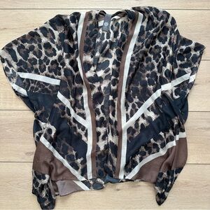 Vince Camuto Leopard Print Shawl Wrap